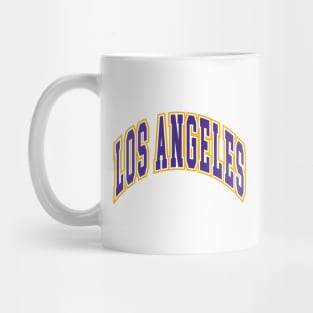 Los Angeles - Block Arch - White Purple/Gold Mug